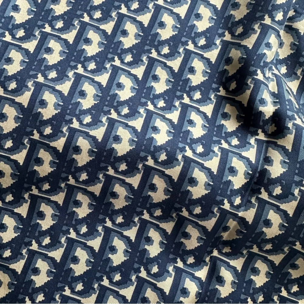 Dior Square Scarf Blue Oblique